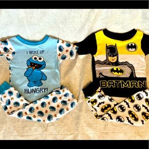 💎Adorable Bundle of PJS, Cookie Monster & Batman